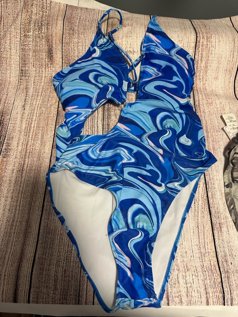 Women’s Blue Swirl One-Piece Swimsuit